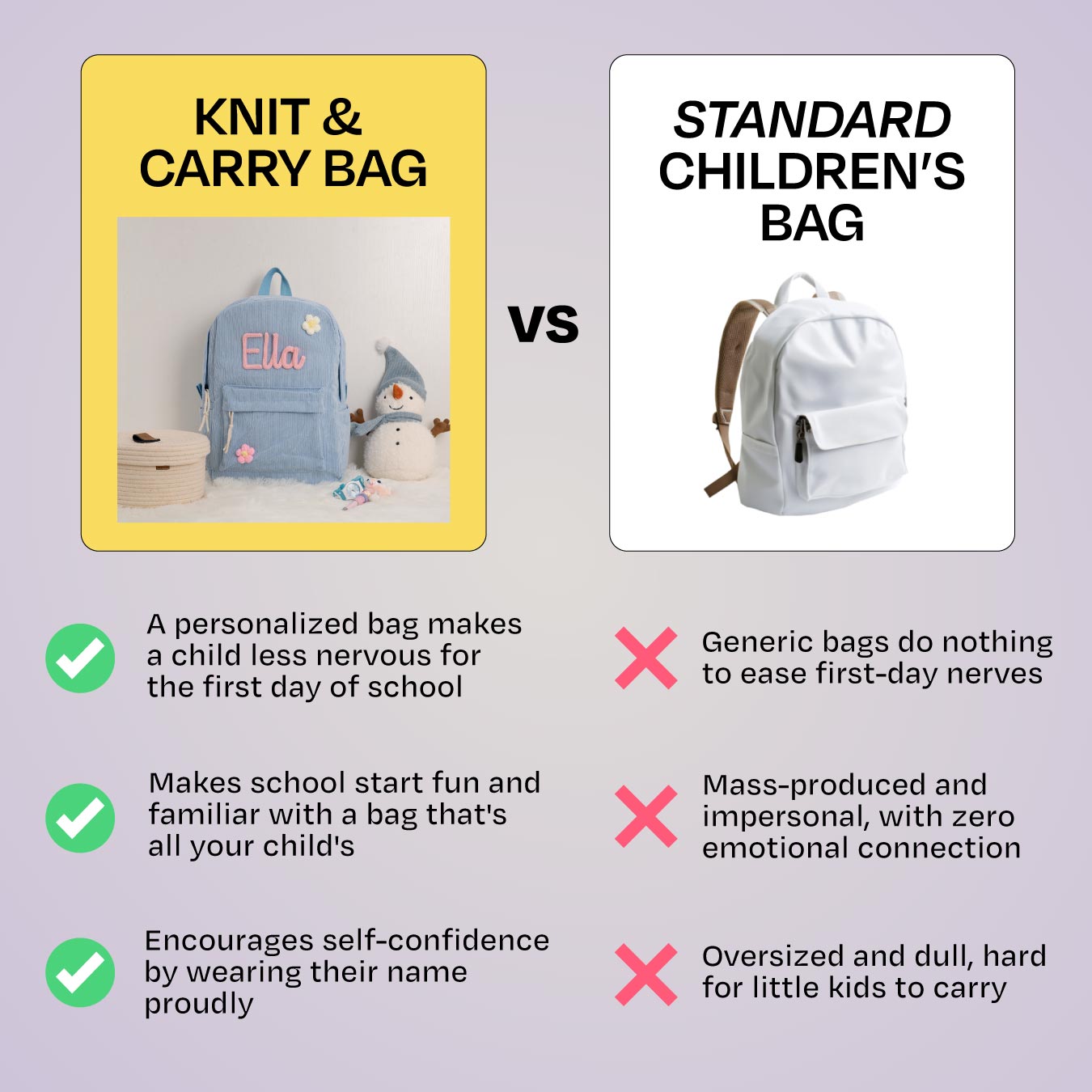 PO's - Personalized Knitted Backpack